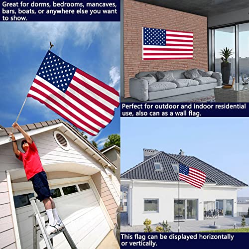 Drapeau américain extérieur grand format double face nylon vent fort - 8