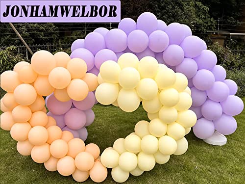 Image of Jonhamwelbor Light Purple Matte Balloons (100 pcs 12 inch) Pastel Purple Macaron Lilac Latex Balloons for Baby Shower Birthday Wedding Party
