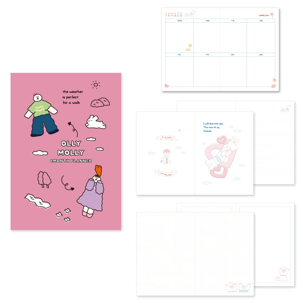 Monolike B6 Olly Molly Diary 6 Month Planner, Perfect day - Academic Planner, Weekly & Monthly Planner, Scheduler โ image 1