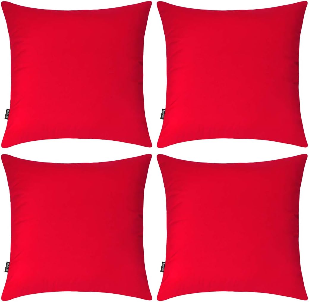 Coddsmz 4 Pack Decorative 100 Cotton Pillow Covers Square