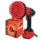 Kornely™ Spazzola Premium per Trapano-Rigida,Rossa,13cm.Spazzola di Pulizia Professionale.Non Graffia le Superfici.Adatta per Garage,Mattoni,Piastrelle,Pietra, Camino e Pulizia dei Cerchioni dell