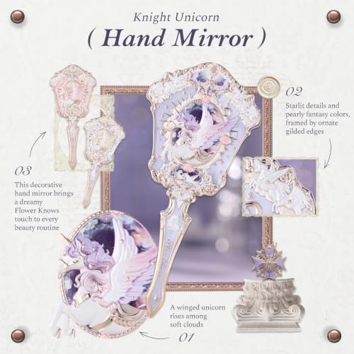 Flower Knows Knight Unicorn Hand Mirror, White Fairy-Tale by Flower Knows - Image 2