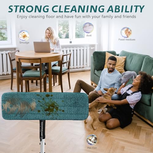 Image of Replacement Mop Pads Fit for Rubbermaid Commercial 18 inch and 17 inch Mop - 10 Pack Wet & Dry Commercial Cleaning Reusable Refills Fit for Any Microfiber Flat System 18 inch and 17 inch - Green