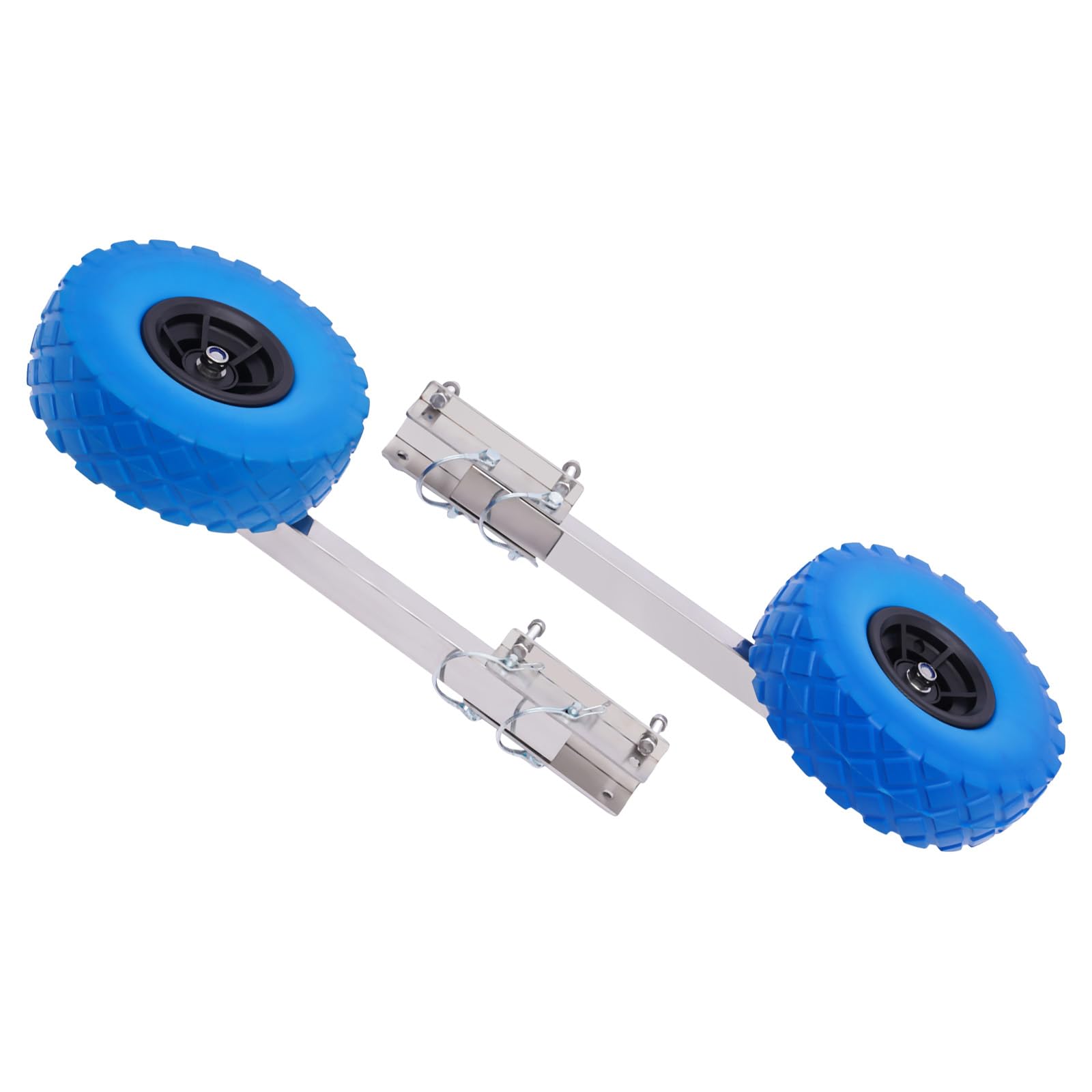Roues de bateau pneumatique en acier inoxydable avec charge de 150 kg et diamètre de pneu de 25 cm, roues de transport pour bateaux gonflables et remorques