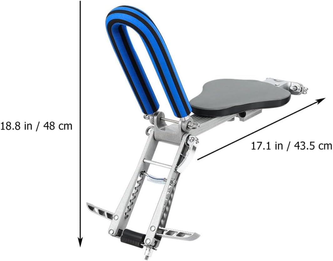 Kichvoe Bike Seat Front Mounted Detachable Aluminum Alloy Seat for Outdoor Cycling, Bicycle Carrier with Safety Harness, Suitable for Mountain Bikes and Family Rides