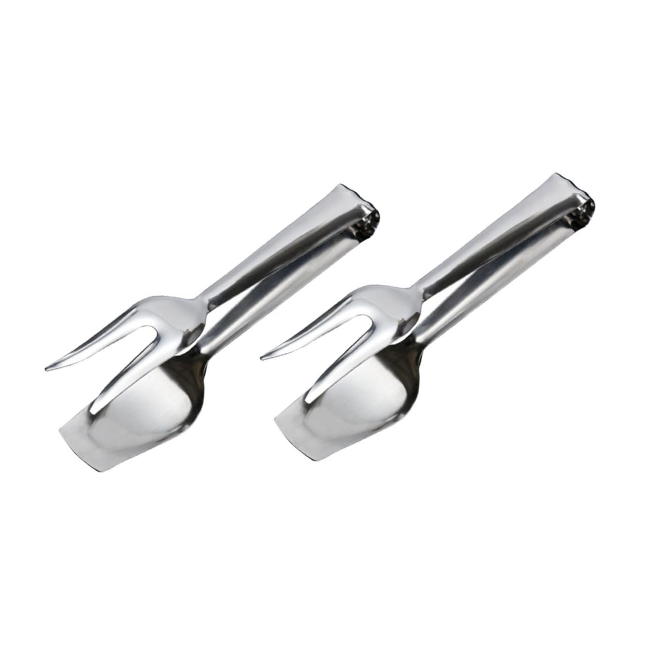 Pinze per Servire Cibo in Acciaio Inox 2 Pezzi per Cucina | Argento, Presa Sicura e Protezione dal Calore, Adatte a Buffet, Nozze e Tè Pomeridiano