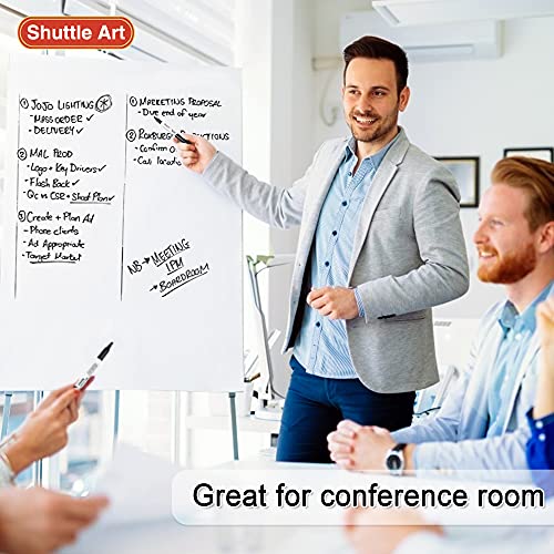 Image of Shuttle Art Dry Erase Markers, 120 Pack Black Whiteboard Markers with 2 Erasers,Chisel Tip Dry Erase Markers, Perfect For Writing on Whiteboards, Dry-Erase Boards,Mirrors for School Office Home