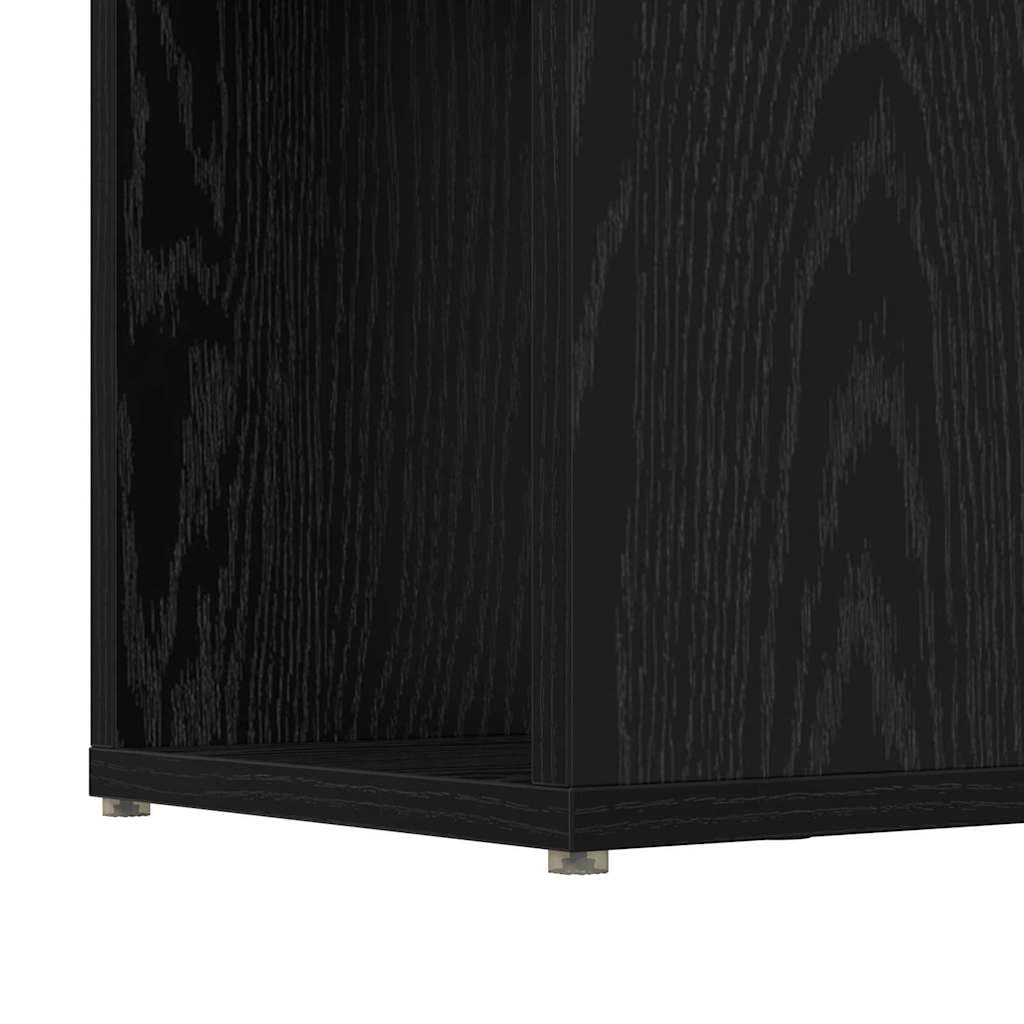Zestaw szafek pod telewizor czarny, 60 x 24 x 94,5 cm, materiał drewnopochodny, montaż ścienny, 4 półki, nowoczesny design do salonu, uniwersalny stojak pod telewizor