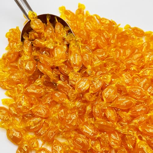 Honey Filled Hard Candy - Individually Wrapped Honey Hard Candy - 2 Pound Bulk Bag - Soft Honey Center Honey Candy
