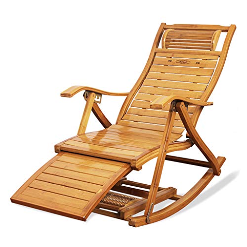 Chaise longue réglable multi-positions avec dossier ergonomique en bambou - 2