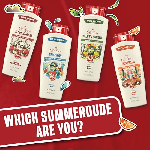 Old Spice Body Wash for Men, Summerdudes, 24/7 Shower Fresh with Daily Use, Long Lasting Scent, Cleanse & Refresh Skin, VIP Festival Experience, Lawn Ranger with Fresh Green Scent, 24 oz - Image 8