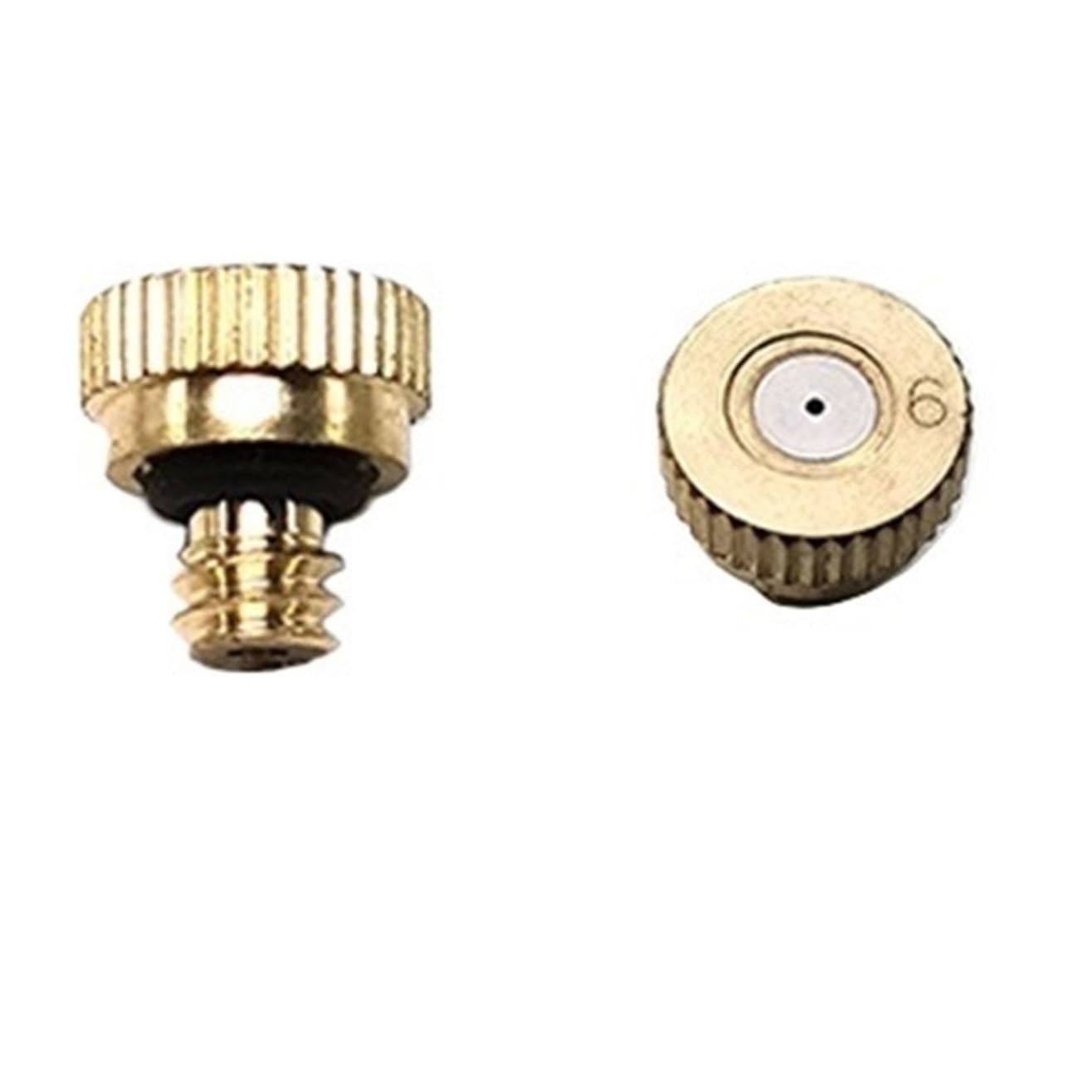 Brass Mister Nozzles 20Pcs Threaded Brass Misting Nozzle 0.1-0.8mm Orifice Water Mister Parts Fog(0.6mm)
