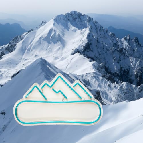 Image of Snowboarding LED Neon Sign Super Bright Acrylic Dimmable Snowy Mountain Led Light Size 15.7x8.6 in Skiing Neon Light for Shop Window Store Display Beer Bar Nightclub Grand Opening Gift