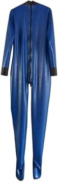 Latex Catsuit Rubber Bodysuit Navy Blue Black 0.4mm,Custom Color,XS