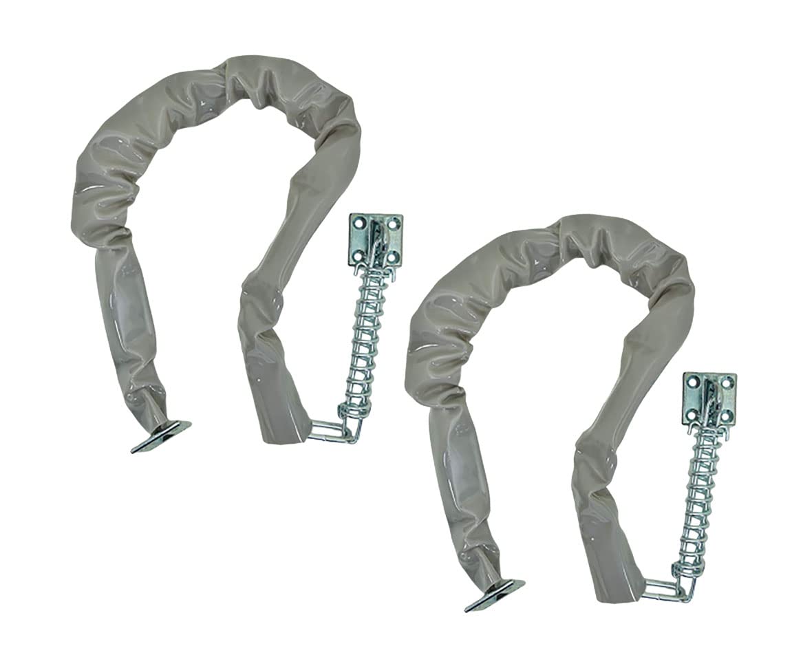 QCAA Lot de 2 chaînes de porte anti-tempête, 76,2 cm ou 81,3 cm de long (tube en plastique)