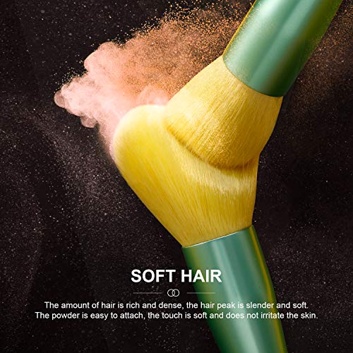 Docolor Makeup Brushes 13Pcs Lemon Makeup Brush Set Premium Synthetic Goat Foundation Eye Shadows Blending Face Powder Concealers Blush Make Up Brushes Kit #TOP5