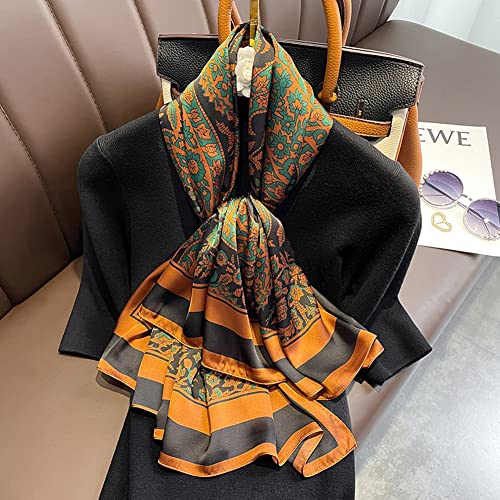 K-Elewon 43" Large Square Scarf Fashion Scarves Women's Satin Silk Feeling Hair Wrapping Scarfs Night Sleeping Headscarf #TOP1