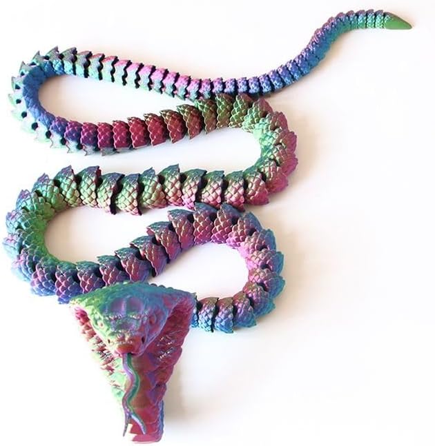 リアル可動コブラ おもちゃ 50cm/80cm/120cm 7色展開 関節可動 シミュレーション 蛇 置物 PLA素材 おしゃれ デ