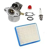 HURI Carburetor with Gasket Air Filter Primer Bulb Spark Plug for Briggs & Stratton 14111 Craftsman 625 498170 6150 Engine
