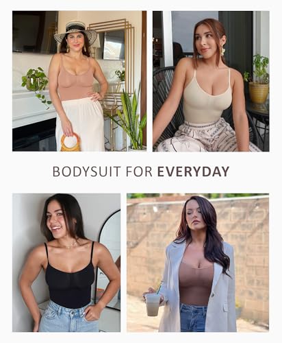 FeelinGirl Shapewear Bodysuit for Women Tummy Control Body Shaper Seamless Faja Sculpting Snatched Waist Body Suit2