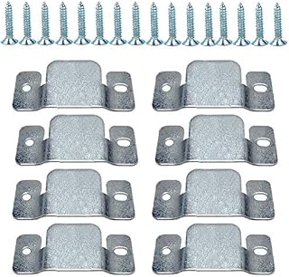Flush Mount Bracket, Tiberham Sectional Sofa Interlocking Clip Furniture Connector, Heavy Duty Connecting Clip Bracket for Large Picture Display Headboard Wall Mount Hardware (4 Pairs)