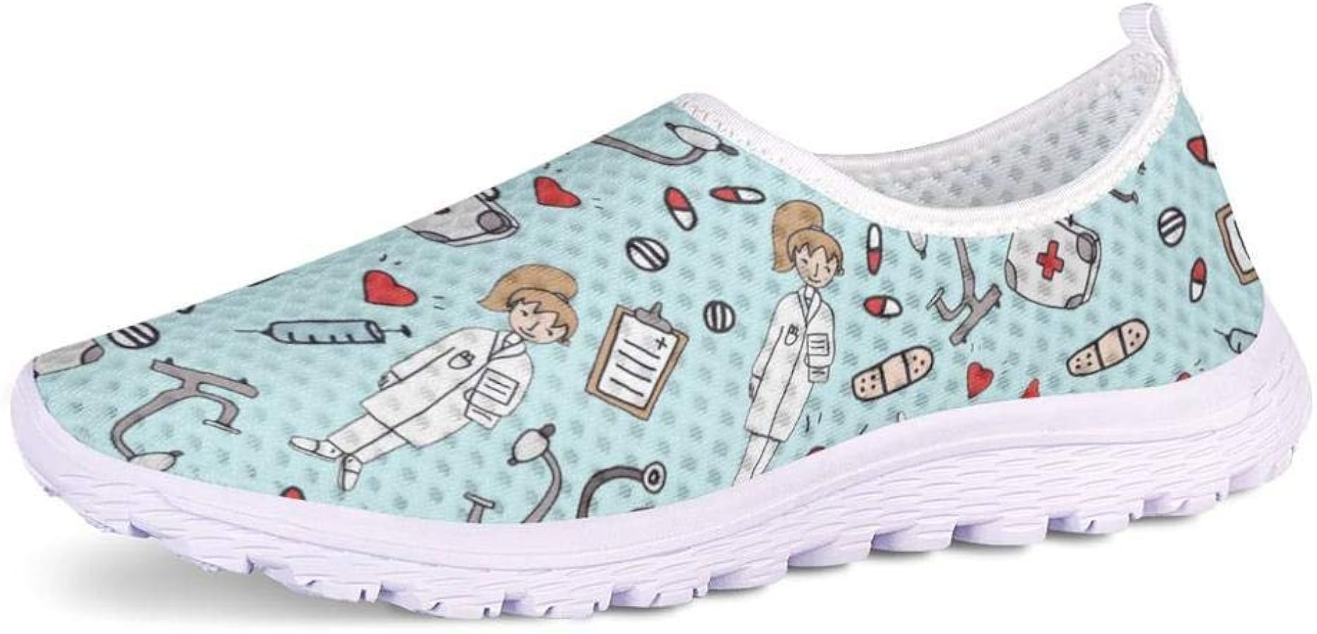 Material Sintético Cómodo Zapatillas Enfermera POLERO - Malla Transpirable - Suela EVA - Tallas 36-45 EU Ofertas Flash Del Dia