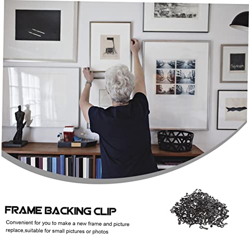 Image of NUOBESTY 160pcs Picture Frame Turn Buttons with Screws Frame Hardware for Hanging Photos Art and Posters Backing Clips for Wall Decor and Crafts