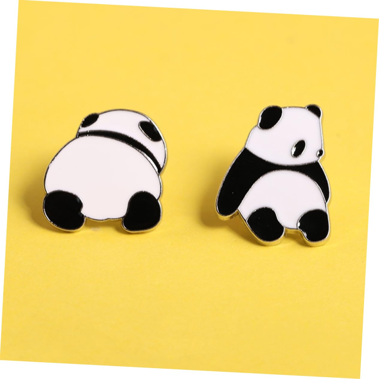 Unique Animal Brooch Pin Set 4pcs Panda Brooches Sweater Decor Clothing Accessories Alloy Pins