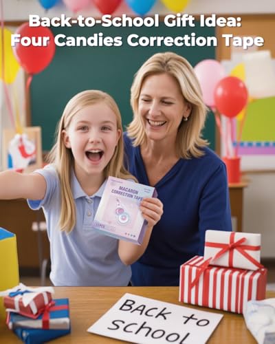 Four Candies White Correction Tape, 39.4 Feet, 12 Pack Easy to Use Applicator for Instant Corrections, Tear-Resistant, Smooth & Quick-Drying Tape for Office & School Supplies - Image 8