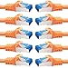 Produktbild BIGtec - 10 Stück - 0,5m CAT.7 Gigabit Patchkabel Netzwerkkabel orange Kupferkabel Patch Ethernt LAN DSL Kabel CAT7 (RJ45, Cat 7, S/FTP PIMF) 50cm 0,50m