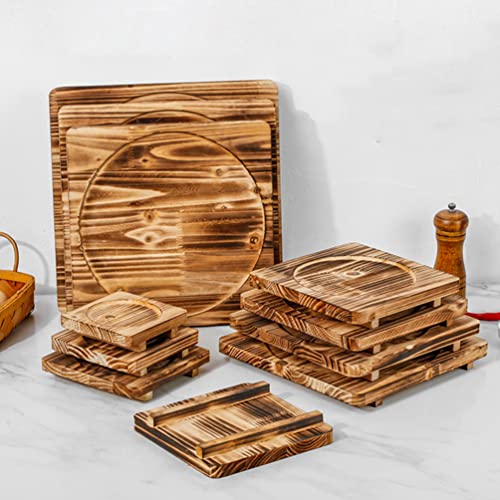 Tofficu Tigela bandeja de tripé Bibimbap tigela base resistente ao calor almofadas de panela pratos