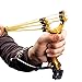 Wisdoman Outdoor Professional Slingshot Kit, Adjustable Stainless Professional Hunting Catapult High Powerful Wrist Support Slingshots with 2 Rubber Bands and 50 Ammo Balls（ (Wooden Grain)）