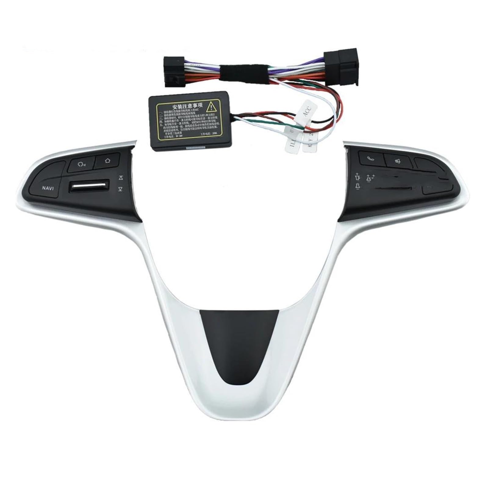 Volante Multifunzione Tasto Per Sail 2015-2018 Volante Multifunzione Pulsanti Audio Volume Musica Interruttore Controllo Retroilluminazione Blu Con Bluetooth
