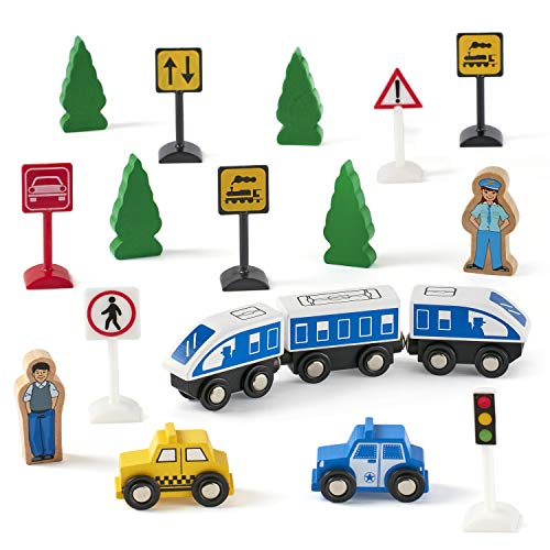 Imaginarium 40pcs Road & Rail Train Set - Image 3