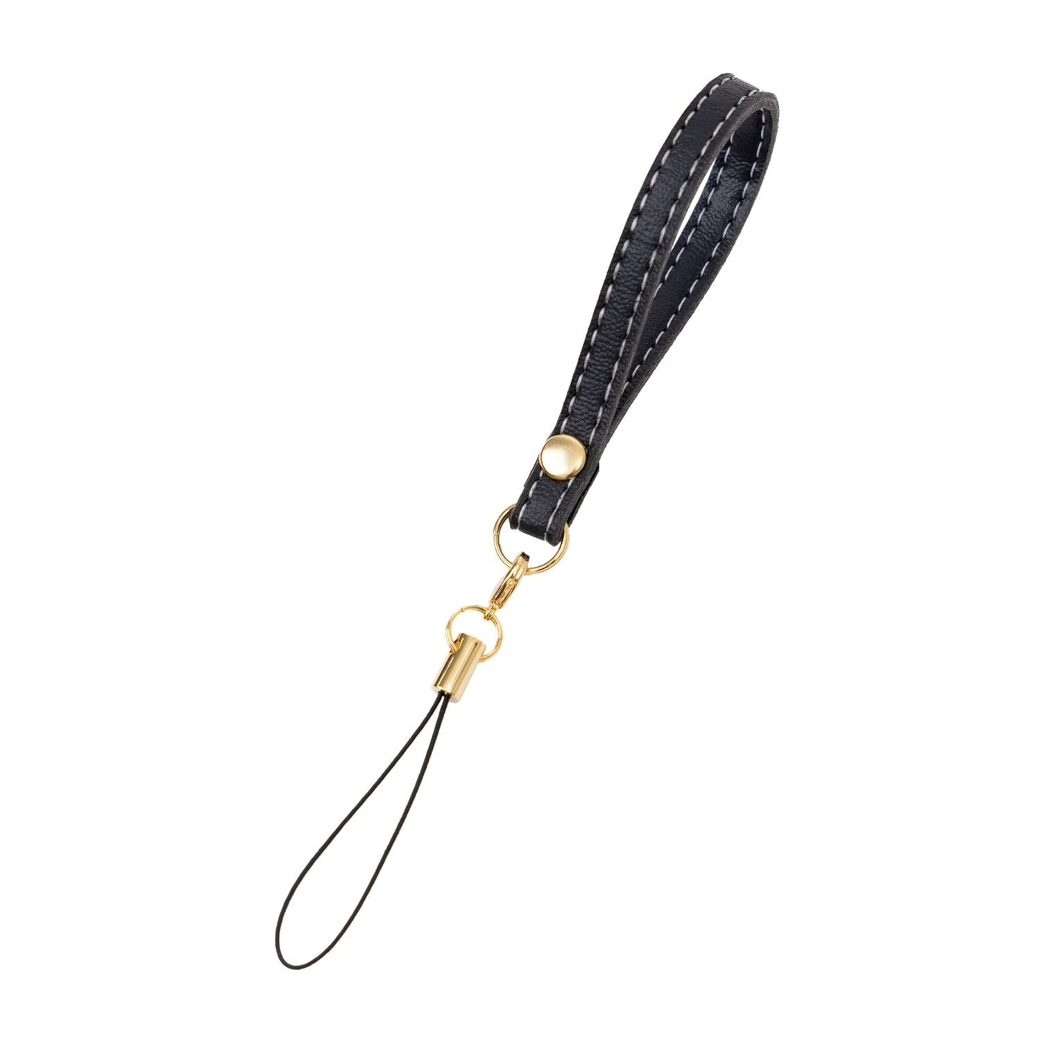 Leather Phone Strap, Black