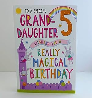 Juvenile Birthday Card Age 5 Granddaughter - 9 x 6 inches - Regal Publishing, C80571