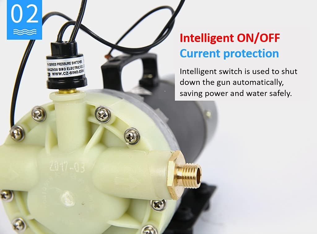 Water Pumps, Parts & Accessories Agricultural Electric High Pressure Pump, Spraying Watering Car Wash Irrigation Diaphragm Pump, Garden Electric Tools(60V 180W)