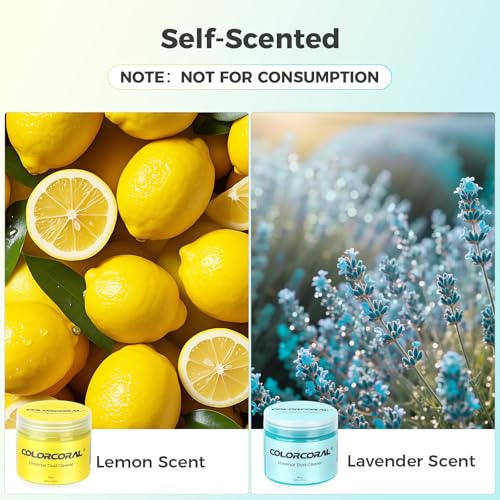 ColorCoral Car Cleaning Gel 2Pack Car Clean Putty, Universal Car Interior Cleaner Slime, Perfect Keyboard Cleaning Kit Supplies, Auto Detailing Tools Accessories, Dust Remover Gifts for Men Women