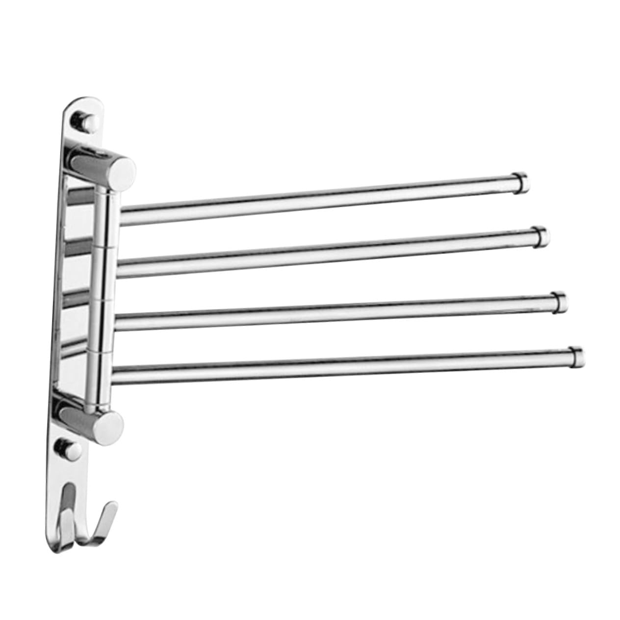 Porte-serviettes mural pivotant anti-rouille pour optimiser les petites salles de bain