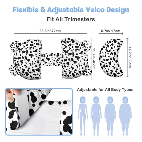 Image of Pregnancy Pillow for Sleeping,Maternity Pillow with Cooling,Maternity Support for Back and Hip Relief,Soft and Comfortable Wedge Pregnancy Pillows Side Sleeping Support for Belly with Removable Cover
