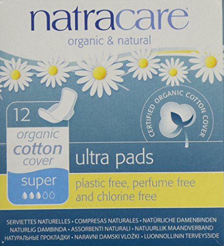 Natracare Pads Ultra Super Wings, 12 ct