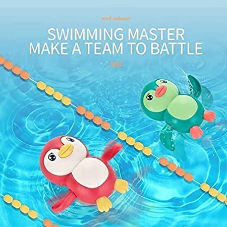 1 Pcs Swimming Penguin Turtle Bath Tub Toys for Baby Boys & Girls - Float on Water 1