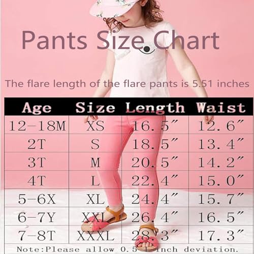 Image of Valentines Toddler Girls Pants Set Love and Heart Pink Outfits Set Ruffle T-Shirt Dress and Pants Outfit Set 3-8Y