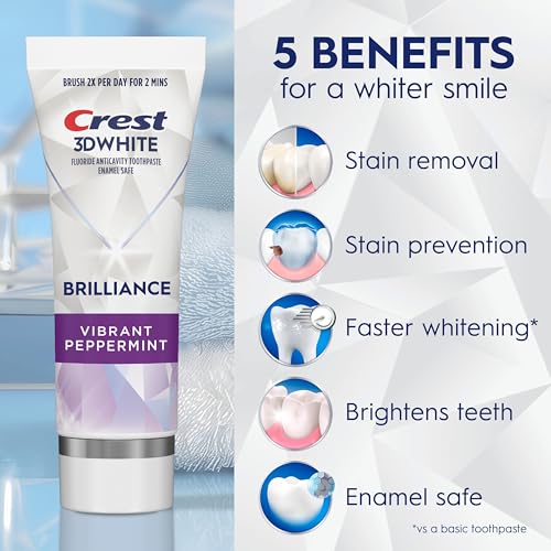 Image of 3D White Brilliance Vibrant Peppermint Teeth Whitening Toothpaste, 4.6 oz