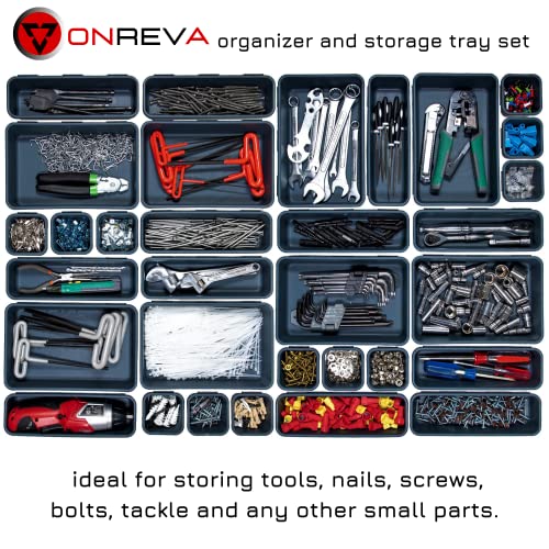 ONREVA 32pcs Tool Box Organizer Tray Dividers Set, Toolbox Organizer