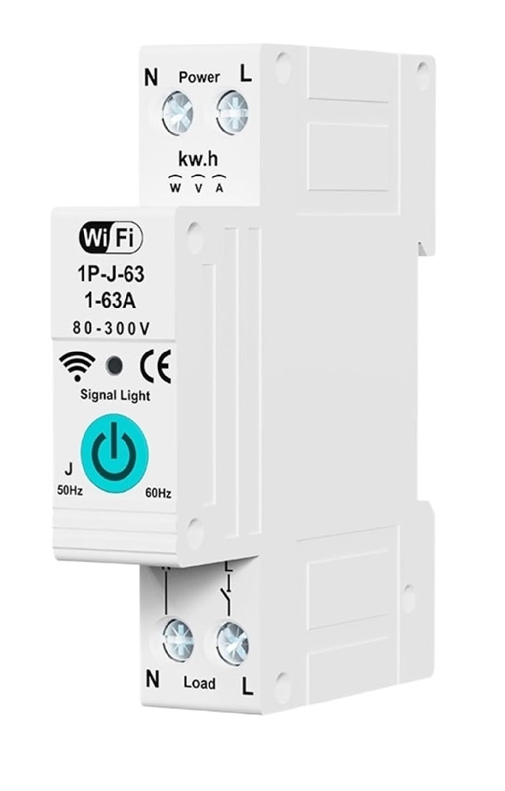 Disjoncteur intelligent WiFi 63A rail DIN commutateur sans fil T