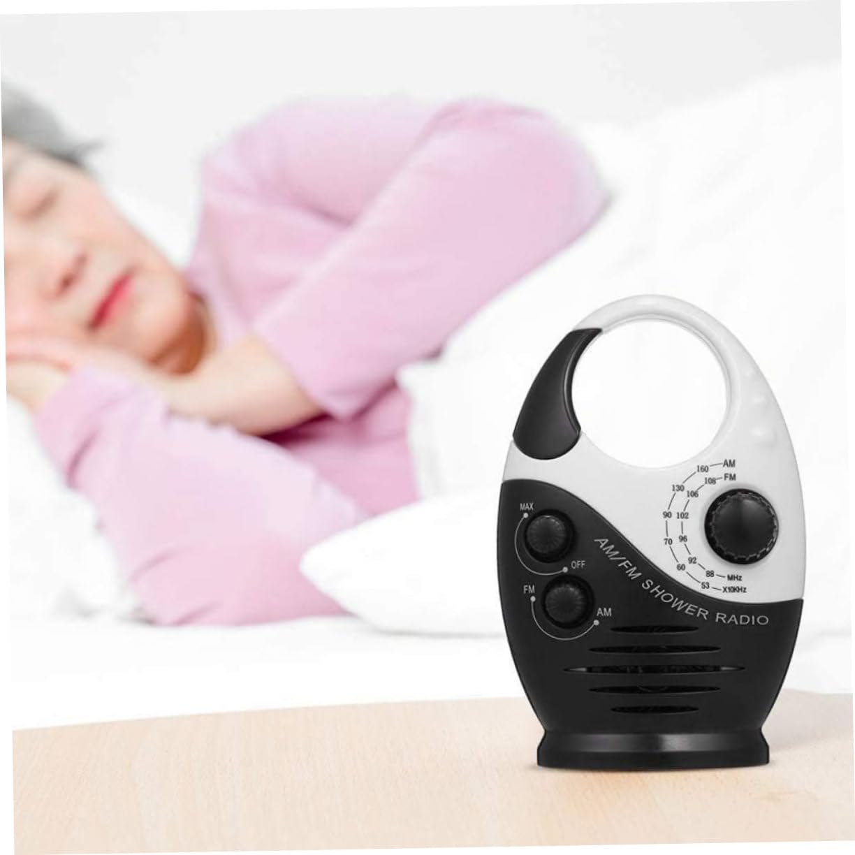 Radio Portátil para Ducha Resistente Al Agua Reproductor De Música para Baño con Altavoces y Soporte Am FM para Emergencias Exteriores