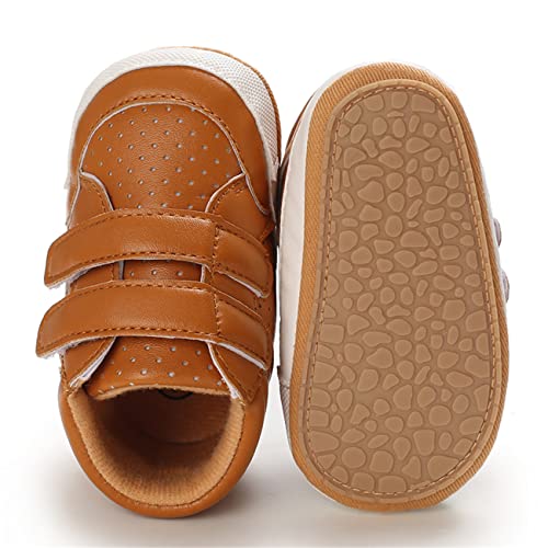 Image of E-FAK Baby Shoes Boys Girls Infant Sneakers Non-Slip Rubber Sole Toddler Crib First Walker Shoes