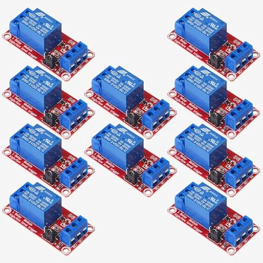 GTIWUNG 10 Piezas Módulo de Relé de 1 Canal 5V con Aislamiento Optoacoplador, Alta y Baja con LED, Módulo de Relé de Expansión, Negro | Ya disponible en tu tienda friki favorita! En mundofriki.es!