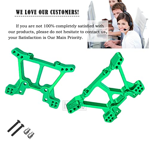 Image of Alloy Shock Tower Upgrades for 1 /10 Traxxas Slash 4x4 VXL /Stampede 4x4 VX,Front Rear Shock Mounts Hops Up,Replaces 6838 6839,Green